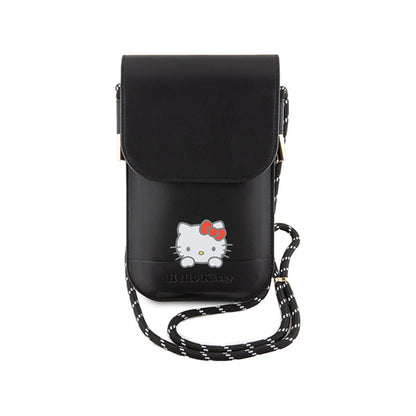 Hello Kitty Leather Daydreaming Cord – Telefono rankinė per petį (juoda)