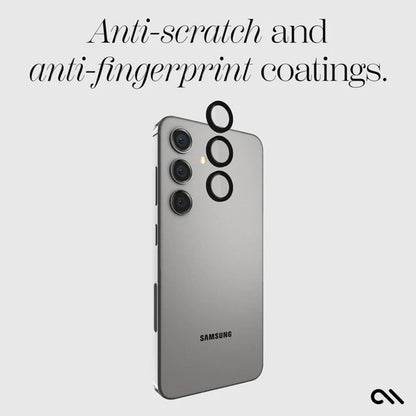 Case-Mate aliuminio žiedinis objektyvo apsauga – apsauginis stiklas, skirtas Samsung Galaxy S24+ kameros objektyvui (juoda)