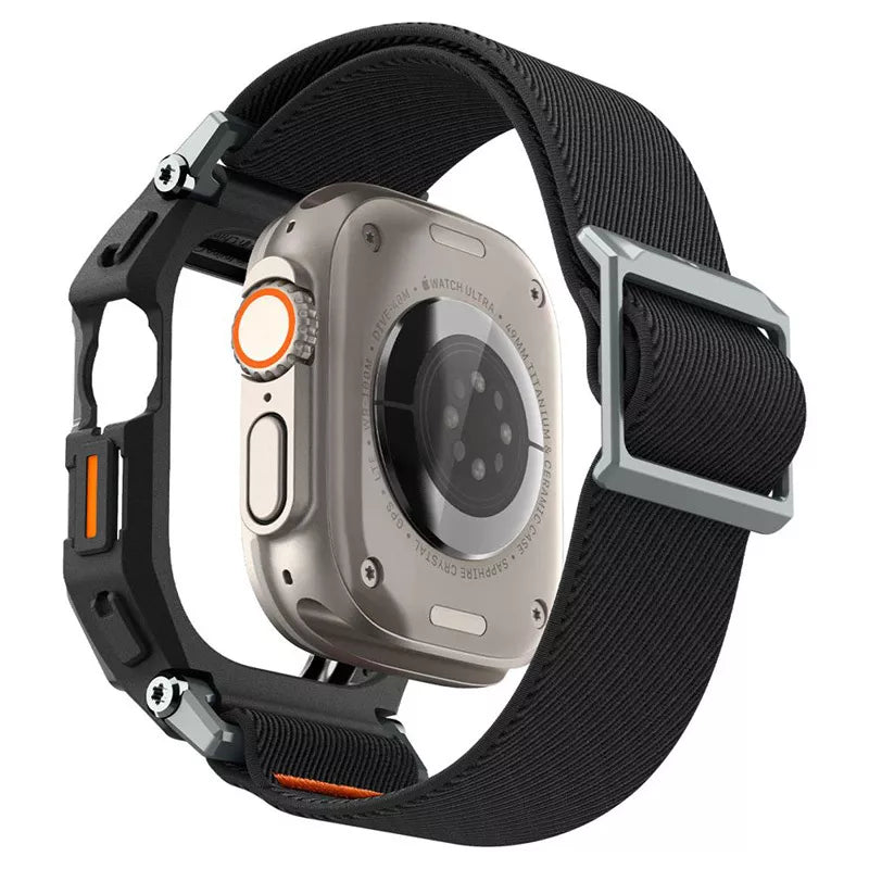 Spigen Lite Fit "Pro" – dėklas su dirželiu, skirtas "Apple Watch Ultra 1/2 49 mm" (matinė juoda)