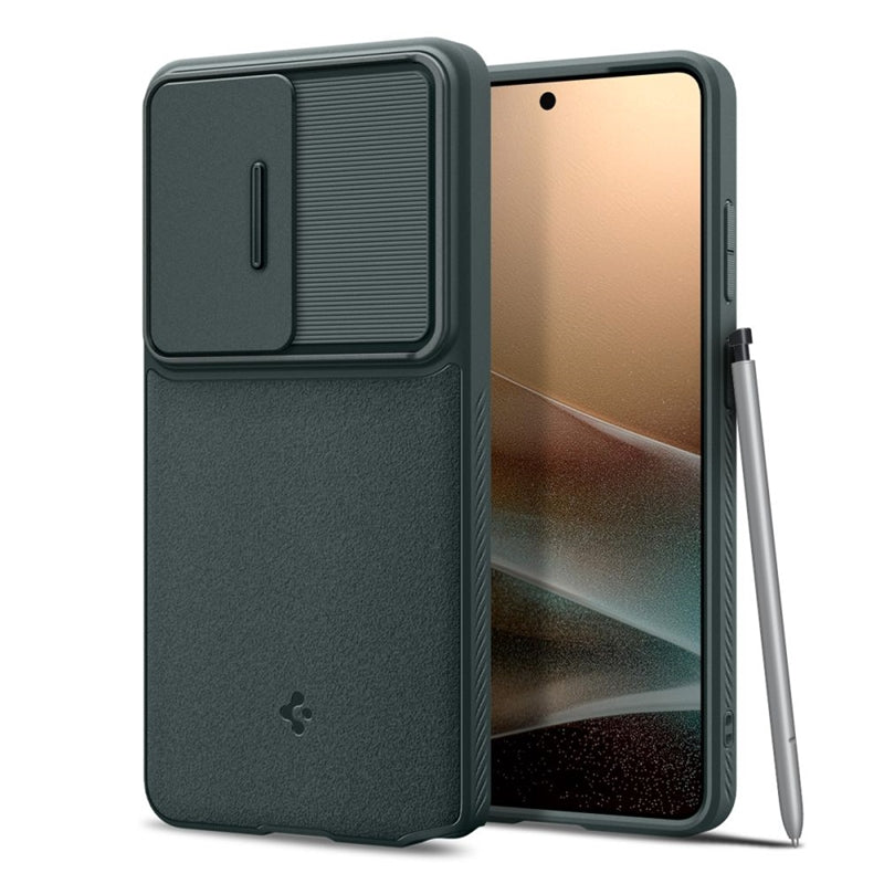 Spigen Optik Armor – dėklas, skirtas Samsung Galaxy S26 Ultra (Abyss Green)