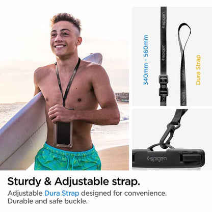 "Spigen A610" universalus vandeniui atsparus "Float" dėklas - dėklas, skirtas išmaniesiems telefonams iki 6,9" (skaidrus)