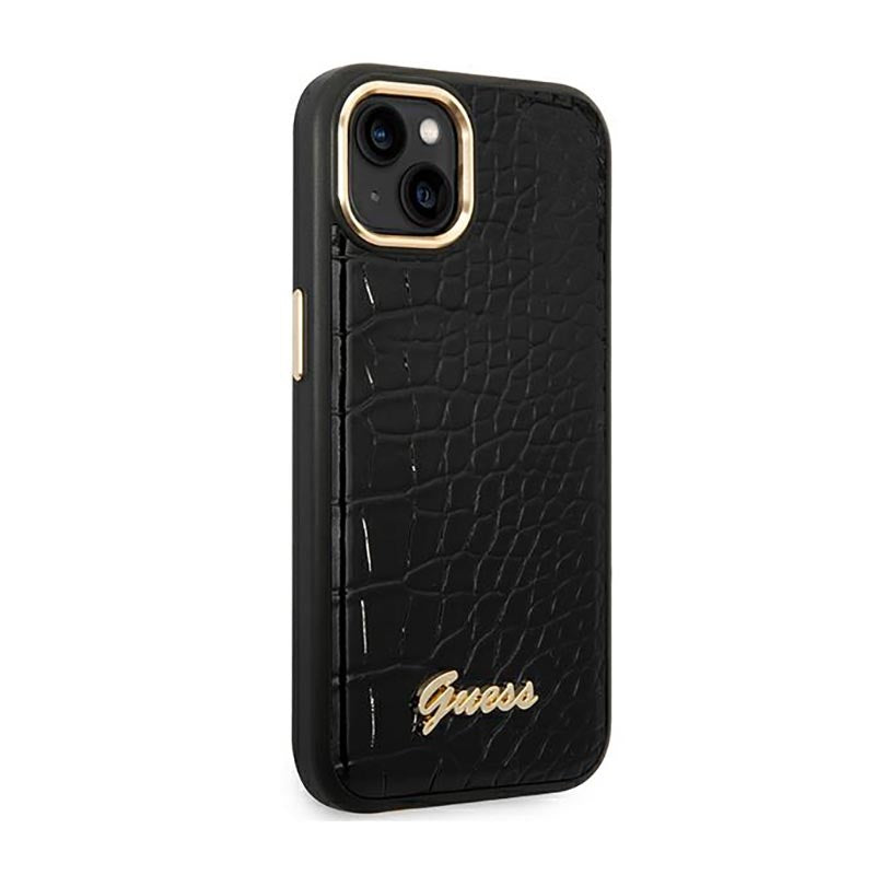 Guess Croco kolekcija – dėklas, skirtas iPhone 14 Plus (juodas)