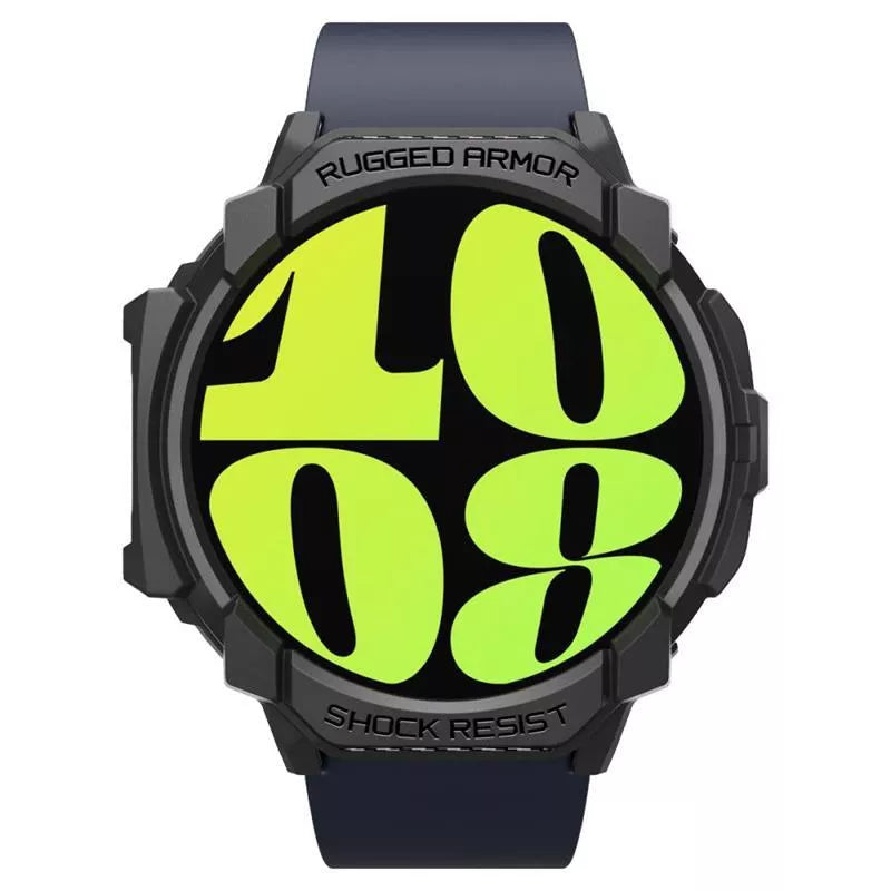 Spigen Rugged Armor - dėklas, skirtas Samsung Galaxy Watch 7 44 mm (matinė juoda)