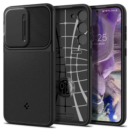 Spigen Optik Armor – dėklas, skirtas Samsung Galaxy S23 (juodas)