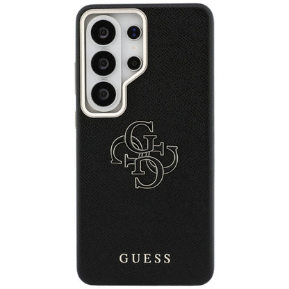 Guess Grained Big 4G Metal Logo dėklas - Samsung Galaxy S26 Ultra (Juodas)