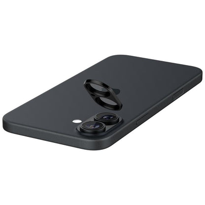 Spigen Optik GLAS.TR kameros apsauga (2 vnt.) – objektyvo apsauga, skirta iPhone 16 / 16 Plus (juoda)