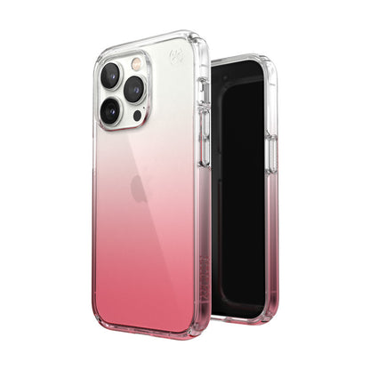 Speck Presidio Perfect-Clear + Ombre – dėklas skirtas iPhone 14 Pro su MICROBAN danga (skaidrus / vintažinės rožės perėjimas)