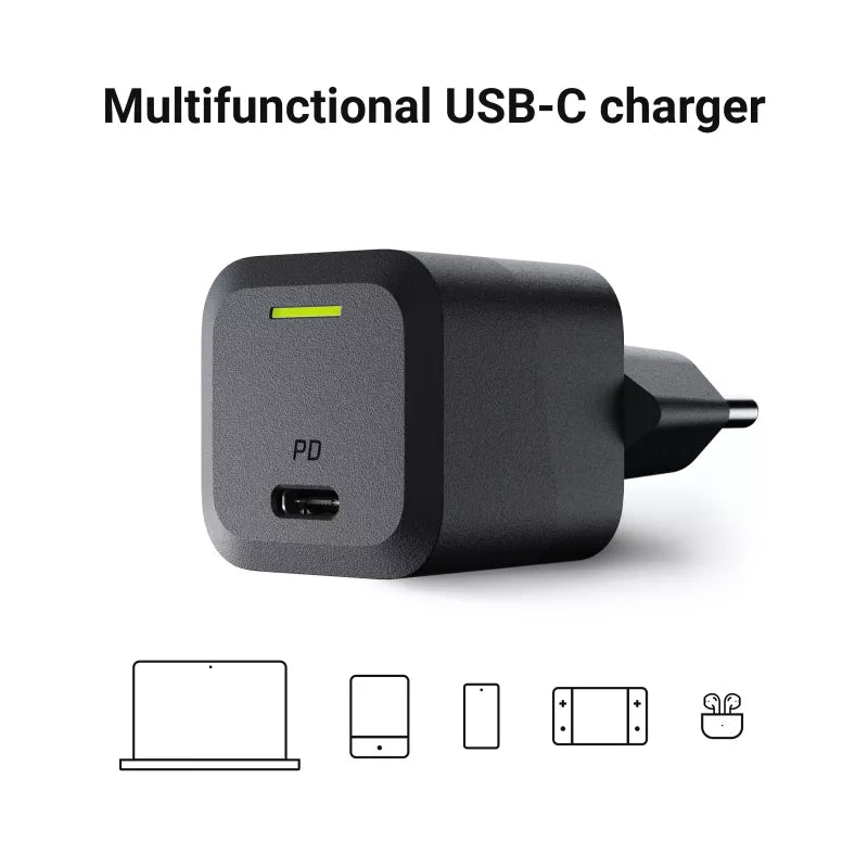 Green Cell - GC PowerGaN 33W USB-C Power Delivery sieninis įkroviklis