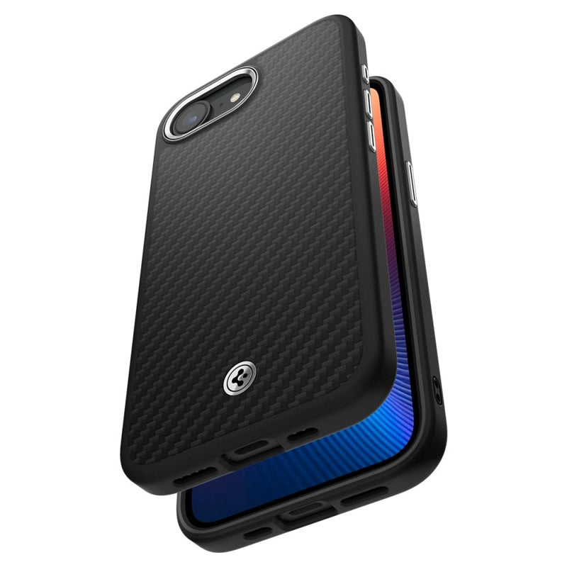 Spigen Enzo Aramid Mag MagSafe – dėklas, skirtas iPhone 16e (juodas)