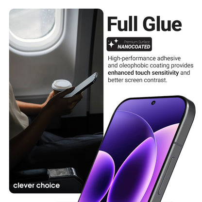 Crong 3D Armour Glass Lite – Grūdintas stiklas su pilna lipnia danga, skirtas Xiaomi 17