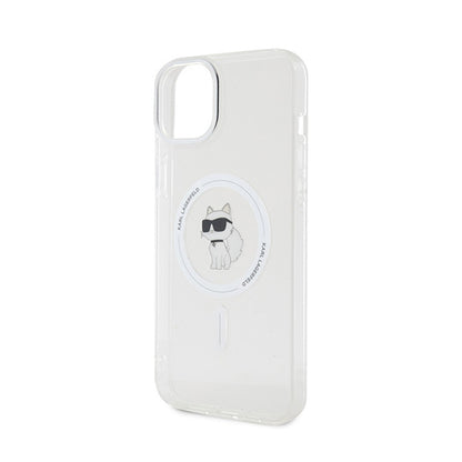 Karl Lagerfeld IML Choupette MagSafe – dėklas iPhone 15 Plus (skaidrus)