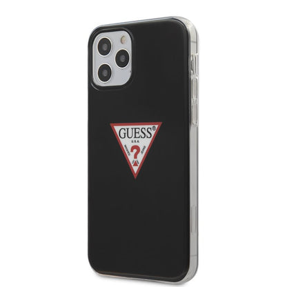 Guess Triangle Logo - dėklas iPhone 12 / iPhone 12 Pro (juodas)