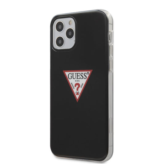 Guess Triangle Logo - dėklas iPhone 12 / iPhone 12 Pro (juodas)