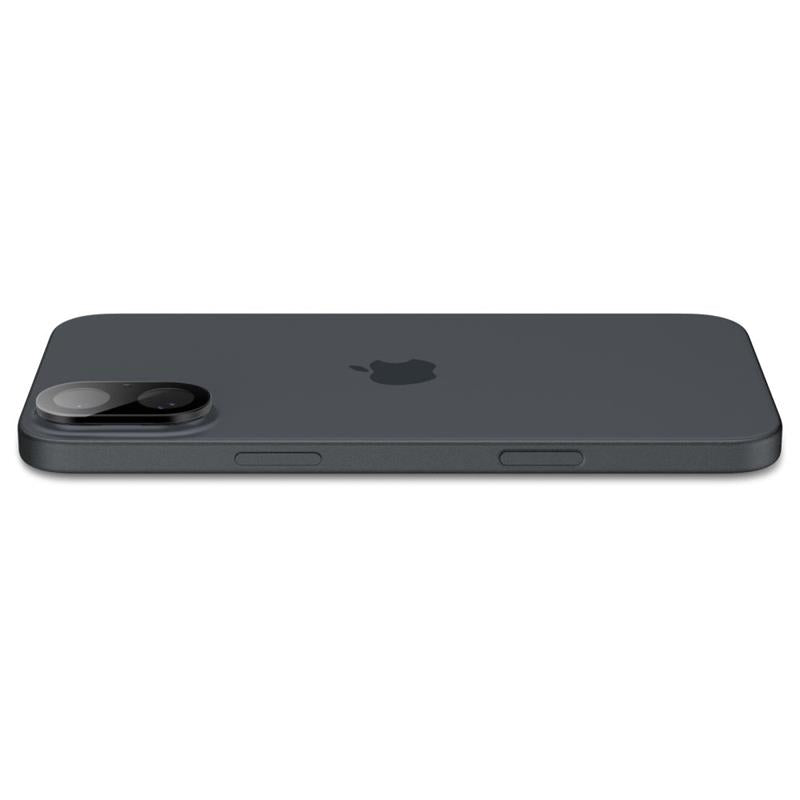 Spigen Optik GLAS.TR kameros apsauga (2 vnt.) – objektyvo apsauga, skirta iPhone 16 / 16 Plus (juoda)