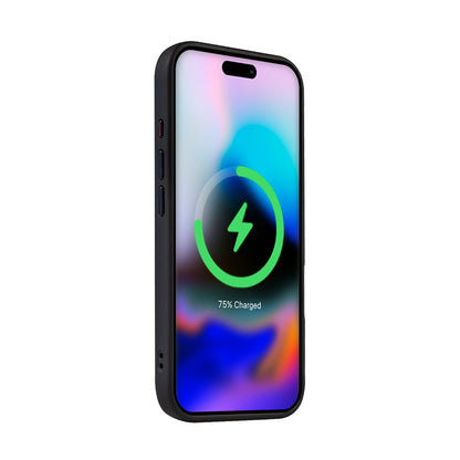 Crong Hybrid Frost MAG Cover – dėklas su MagSafe, skirtas iPhone 16 Pro Max (juodas)