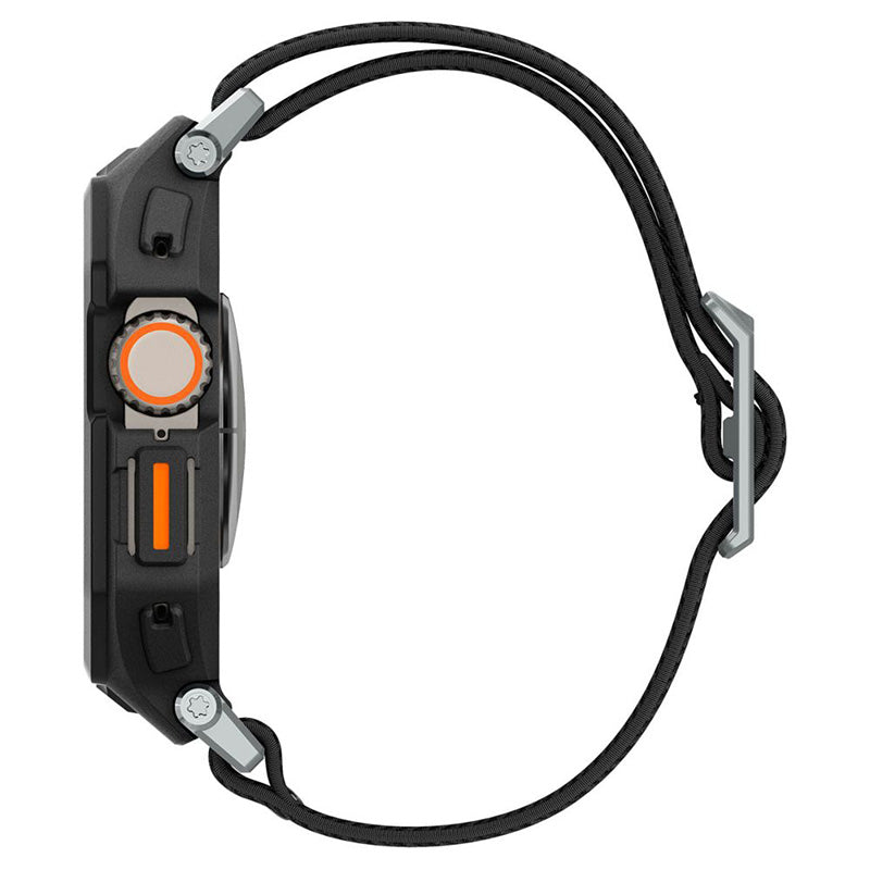 Spigen Lite Fit "Pro" – dėklas su dirželiu, skirtas "Apple Watch Ultra 1/2 49 mm" (matinė juoda)