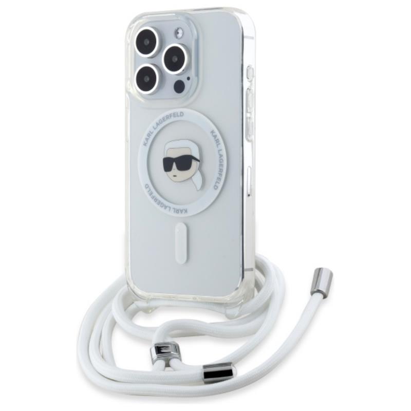 Karl Lagerfeld Crossbody IML Karl Head MagSafe – dėklas iPhone 16 Pro Max (skaidrus)