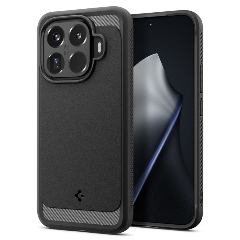 Spigen Rugged Armor - dėklas Xiaomi 15T Pro (Matinis juodas)