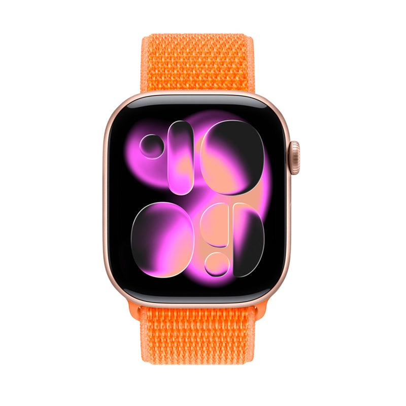 Crong Nailoninis sportinis dirželis Apple Watch 38/40/41/42 mm (Tropinis oranžinis)