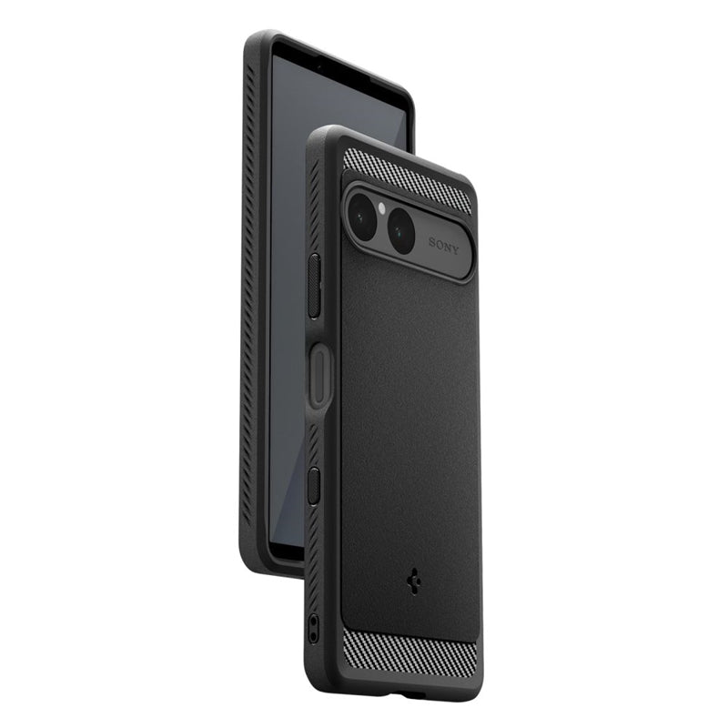 Spigen Rugged Armor - Dėklas Sony Xperia 10 VII (Matinis juodas)