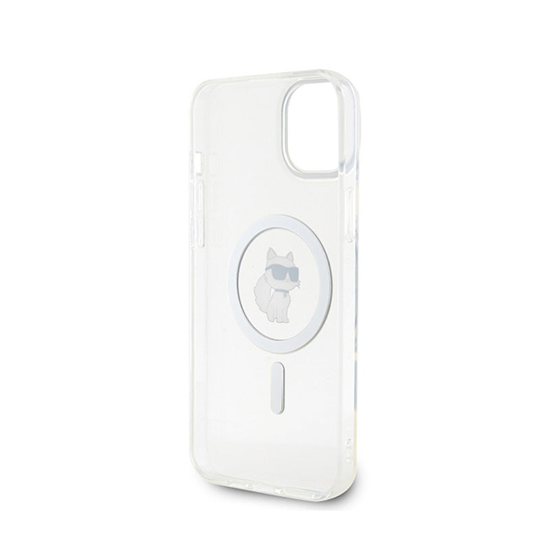 Karl Lagerfeld IML Choupette MagSafe – dėklas iPhone 15 Plus (skaidrus)
