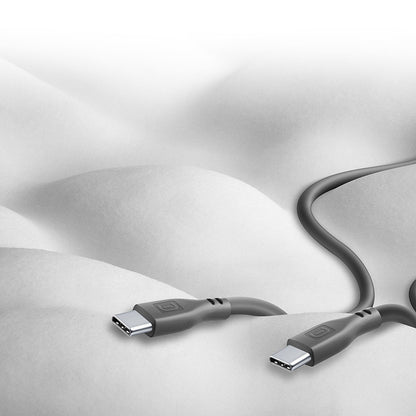 Cellularline Soft Cable - USB-C–USB-C laidas, 1,2 m (juodas)