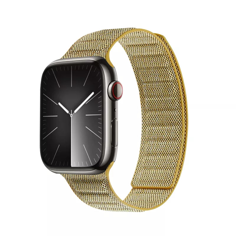 Crong Melange – Magnetinis dirželis Apple Watch 38/40/41/42 mm (geltonas melange)
