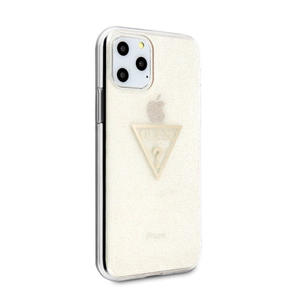 Guess Solid Glitter Triangle – dėklas, skirtas iPhone 11 Pro (auksinis)