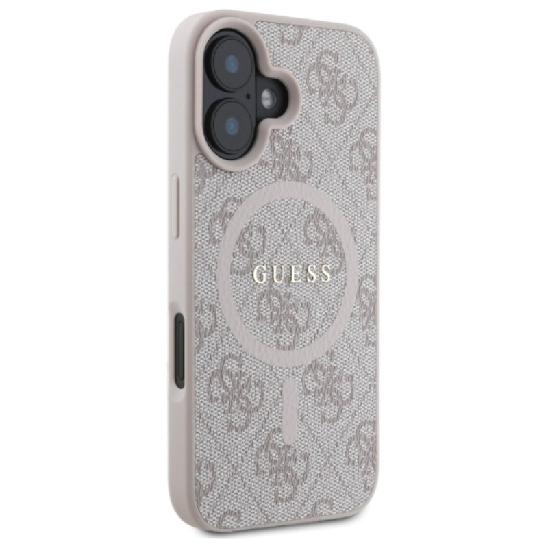 Guess 4G Ring Classic Logo MagSafe - "iPhone 16" dėklas (rožinis)