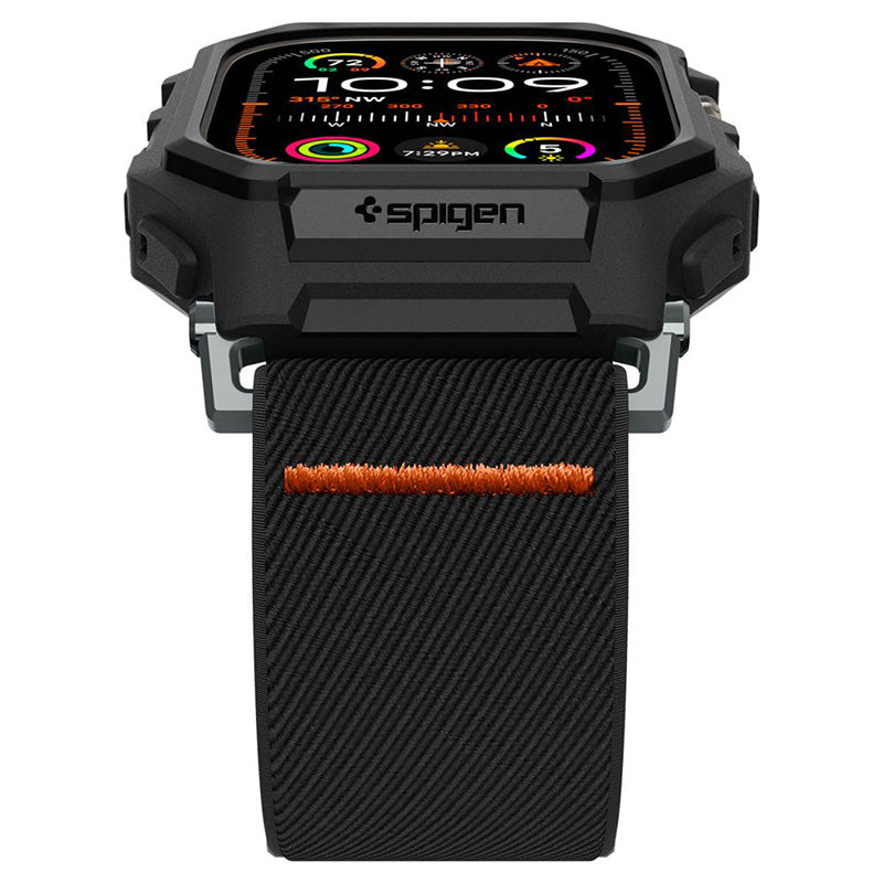 Spigen Lite Fit "Pro" – dėklas su dirželiu, skirtas "Apple Watch Ultra 1/2 49 mm" (matinė juoda)