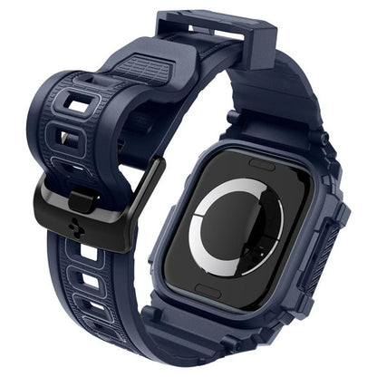 Spigen Rugged Armor Pro - Apyrankė su dėklu, skirta Apple Watch 10 46 mm (tamsiai mėlyna)