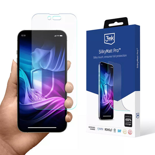 3mk Silky Matt Pro – matinė apsauginė plėvelė, skirta „iPhone 14 Pro“