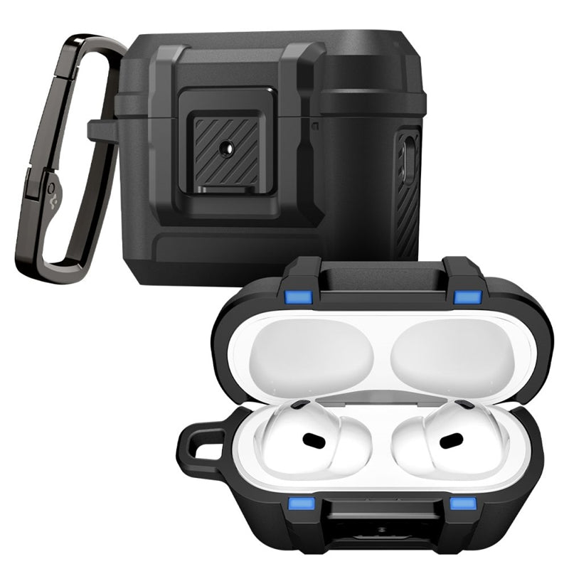 Spigen Lock Fit - Smūgiams atsparus dėklas Apple AirPods Pro 3 (Matinis juodas)