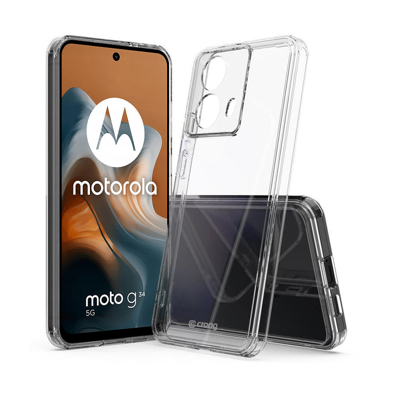 Crong Crystal Shield dėklas – Motorola Moto G34 (skaidrus)