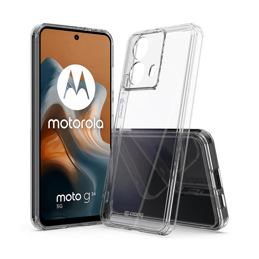 Crong Crystal Shield dėklas – Motorola Moto G34 (skaidrus)