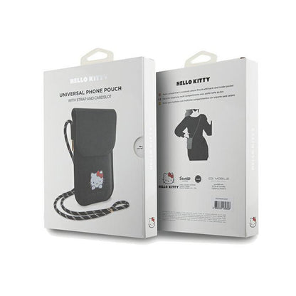 Hello Kitty Leather Daydreaming Cord – Telefono rankinė per petį (juoda)