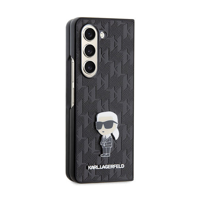 Karl Lagerfeld NFT Saffiano Monogram Ikonik Pin – Samsung Galaxy Z Fold 5 dėklas (juodas)