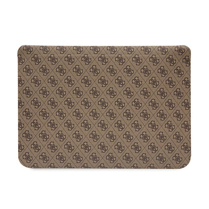 Guess 4G Printed Stripes kompiuterio dėklas - 14 colių nešiojamojo kompiuterio dėklas (rudos spalvos)