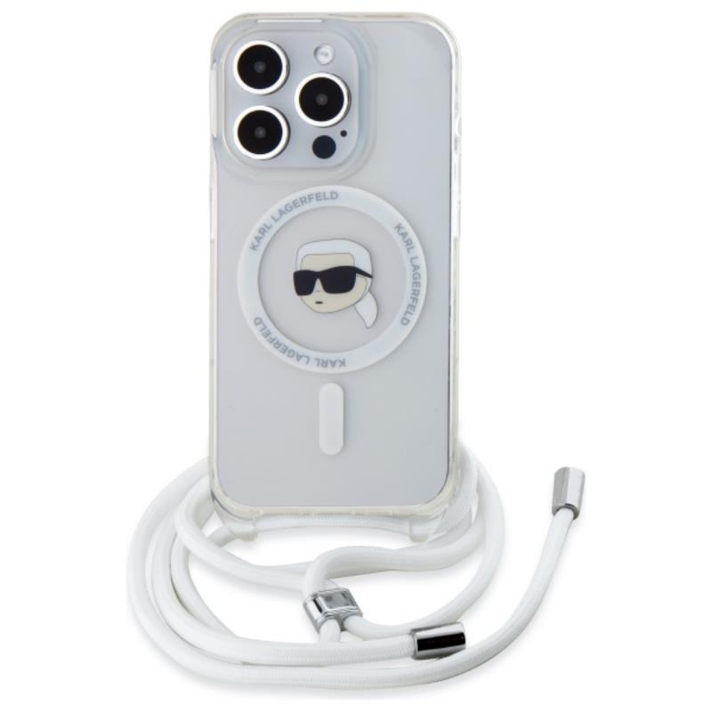 Karl Lagerfeld Crossbody IML Karl Head MagSafe – dėklas iPhone 16 Pro Max (skaidrus)