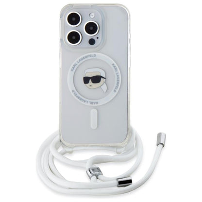 Karl Lagerfeld Crossbody IML Karl Head MagSafe – dėklas iPhone 16 Pro Max (skaidrus)