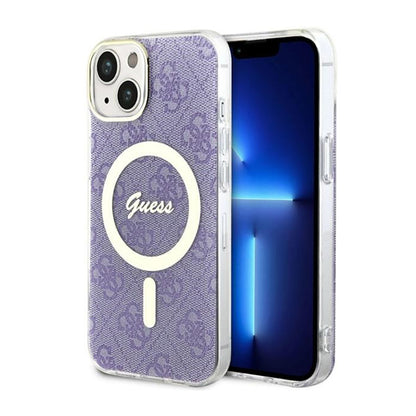 Guess 4G MagSafe – dėklas iPhone 14 (violetinė)