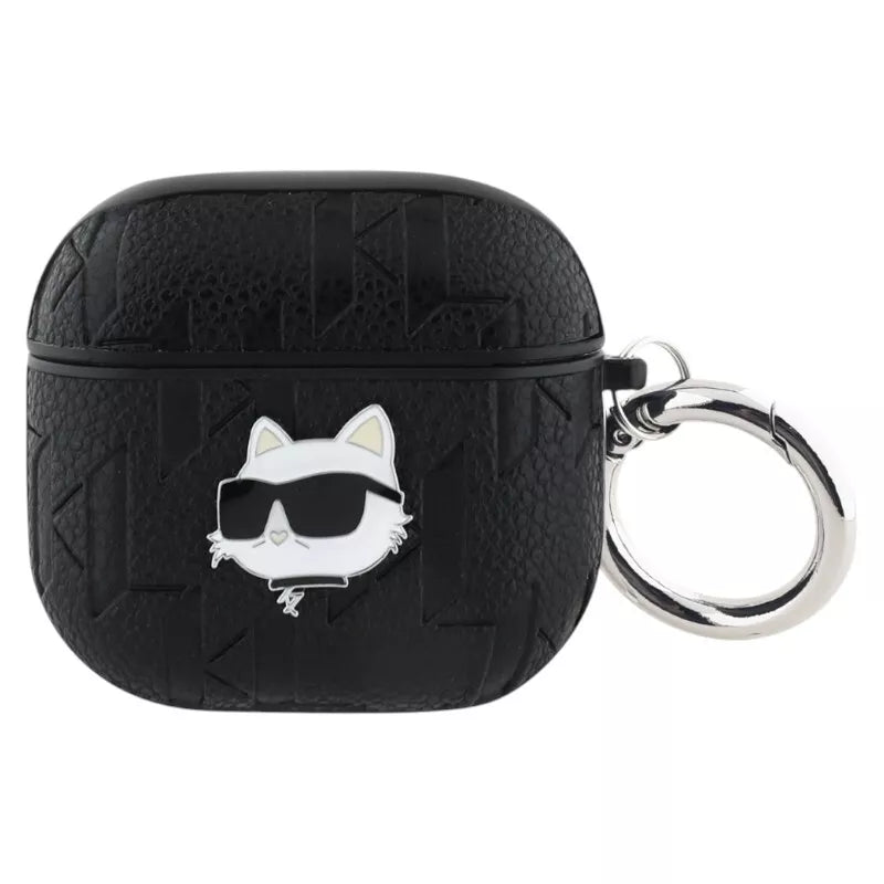 Karl Lagerfeld Monogram Choupette Head - „AirPods 4“ dėklas (juodas)