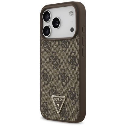 Odos 4G Trikampis Strasas MagSafe dėklas iPhone 17 Pro (rudas) Guess