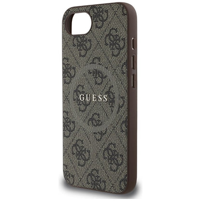 Guess 4G Ring Classic Logo MagSafe – „iPhone 16e“ dėklas (rudas)