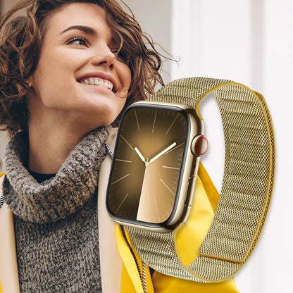 Crong Melange – Magnetinis dirželis Apple Watch 38/40/41/42 mm (geltonas melange)