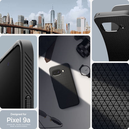 Spigen Liquid Air - dėklas, skirtas Google Pixel 9a (matinė juoda)