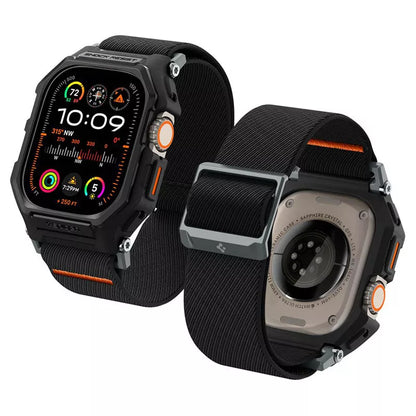 Spigen Lite Fit "Pro" – dėklas su dirželiu, skirtas "Apple Watch Ultra 1/2 49 mm" (matinė juoda)