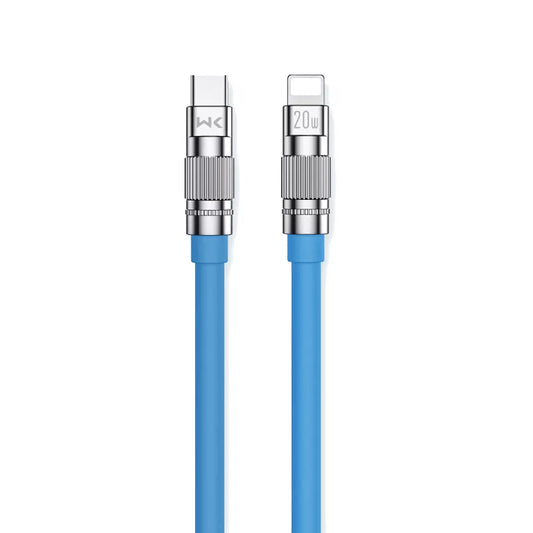 WEKOME WDC-187 Wingle Series – C tipo USB jungtis į „Lightning“ greitojo įkrovimo PD 20W jungiamasis kabelis 1,2 m (mėlynas)