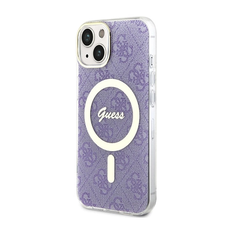 Guess 4G MagSafe – dėklas iPhone 14 (violetinė)