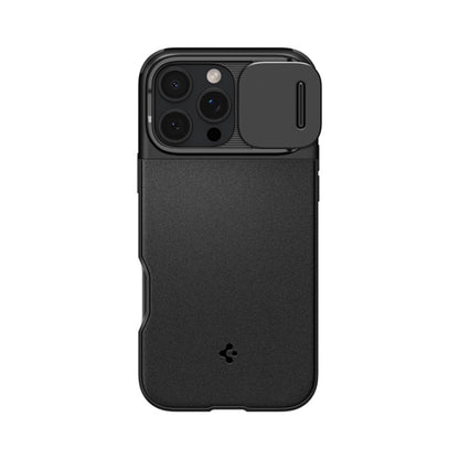 Spigen Optik Armor Mag MagSafe – dėklas iPhone 16 Pro Max (juodas)